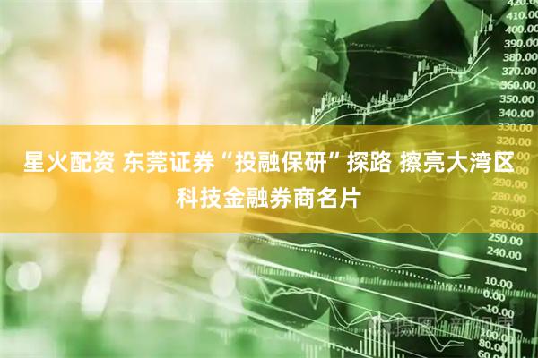 星火配资 东莞证券“投融保研”探路 擦亮大湾区科技金融券商名片